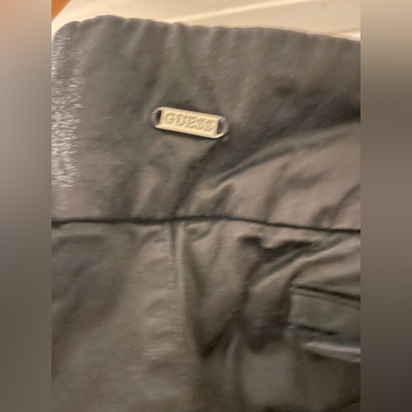 GUESS Black shiny Flared vintage low rise pants size 27 - Picture 10 of 16